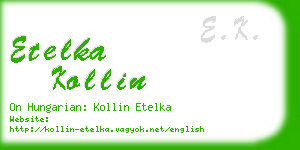 etelka kollin business card